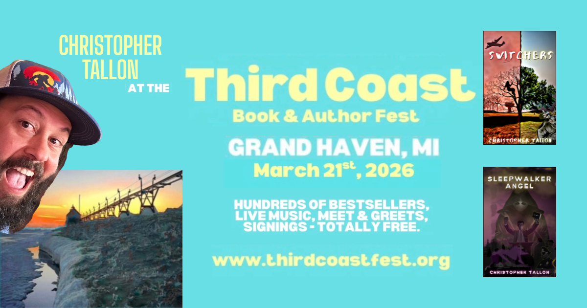 Christopher Tallon at the Third Coast Book Festival in Grand Haven, Michigan